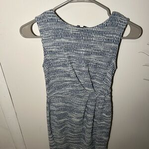 Elegant Blue Patterned Dress